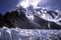 Broad Peak with high winds...