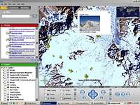 Glacier du Géant in Google Earth