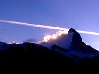 Matterhorn NE face at the sunset