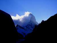 Matterhorn dominating Zermatt's valley