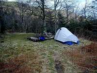 Trail campsite on solo...