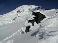 Mount Rainier and rime ice on...