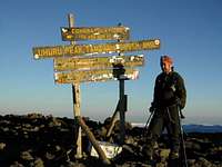 On the summit of Kilimanjaro