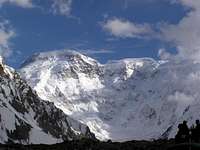 Pobeda s north face from base camp