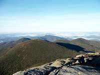 View over the western Great Range  to the central Adirondacks