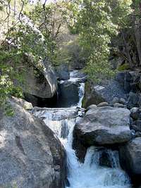 Tiltill Creek cascades down a...