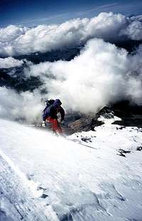 Skiing from Chimborazo