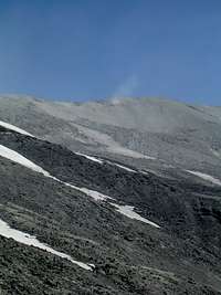 a dust devil near the summit