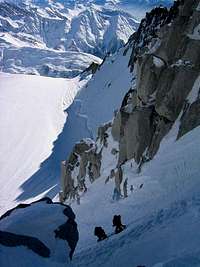 Climbers on a March ascent of...