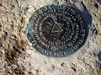 USGS marker on Borel Hill