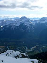 Banff from the summit of Mt Cory
