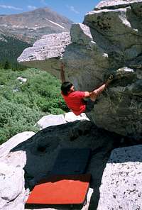 Bouldering below Dana