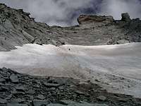 The snow field below Steinerne Maennln