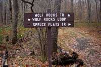 Wolf Rocks Trail Loop Sign