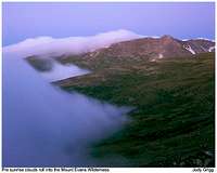 Mount Evans rolling clouds