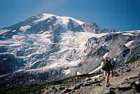 On the trail to Camp Muir, August 1986