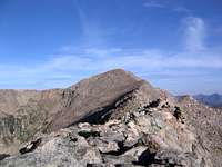 View from top of first crux  on East Ridge of Bierstadt