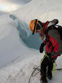 Preparing to jump the crevasse