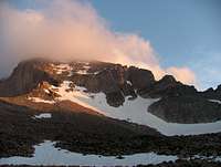 Longs Peak North Face at sunset
