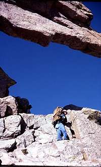 A Colorado Hiker approaches the Keyhole....