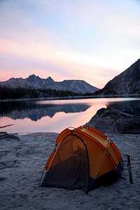 Camping at south end of Colchuck Lake