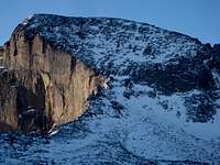 Long's North Face in Winter