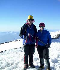 On the summit of Mt. Rainier