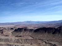 A view towards Lake Mead from the summit