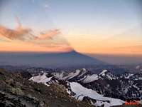 Shadow of Aconcagua in Clouds