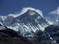 Mount Everest as seen from upper Gokyo Valley