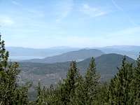 Mount Hannah, Konocti, Clear Lake and Snow Mountain from near the Cobb Mtn Summit