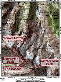  Map showing the Cleaver...