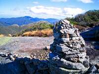 Rock cairn near the summit of...