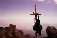 The cross marks the summit...