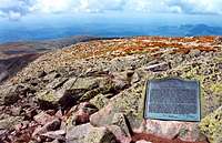 Plaque on the summit of Mt...