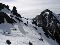 Approaching the couloir.