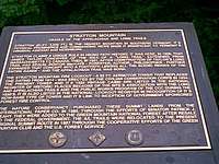 The plaque on Stratton summit
