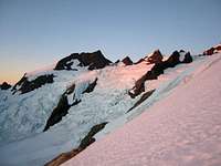 Alpenglow, Blue Icefall while...