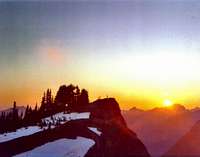 Mount Dickerman's Summit at Sunset