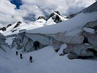 Crossing the Glacier Du Géant