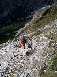 Steep rocks before the summit
