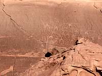 Pictographs in desert
