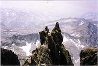 Climbing on the SW Arete of Mt. Winchell