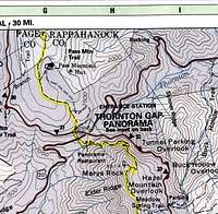 Map of the Mary's Rock area