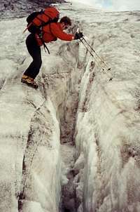 Crevasse jumping
