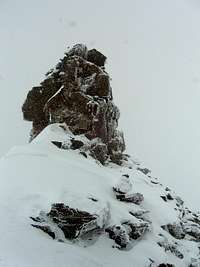 Rock thumb on Gran Paradiso