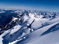 Mont Blanc, view from the descent via Bosses Ridge