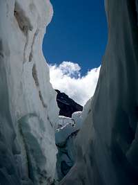 From inside the crevasse