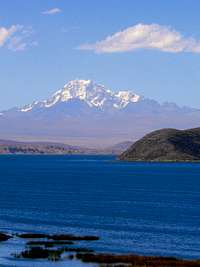 Huayna Potosi from Lake Titicaca