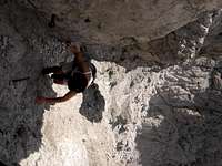 Climbing in first passage of Velika baba